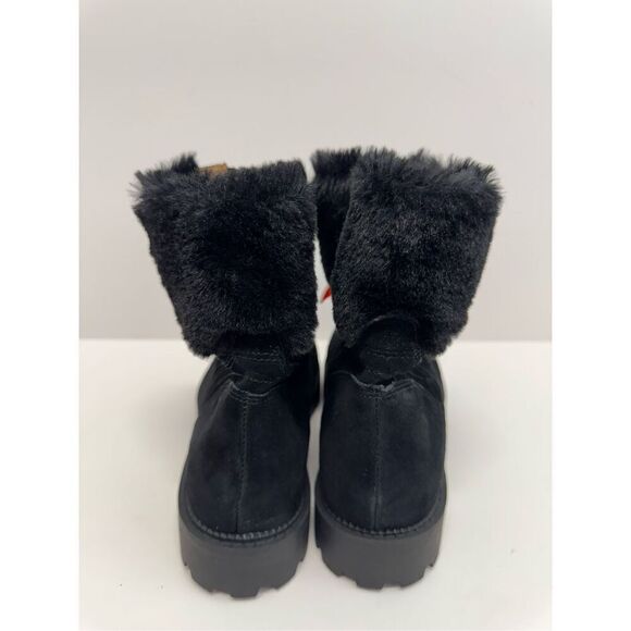 Blondo Hostel Women's Snow Boots Black Leather Suede Block Heel Waterproof NEW - Picture 6 of 11